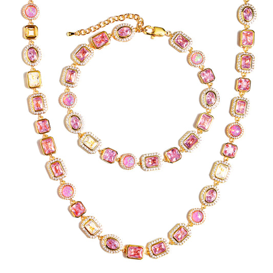 Pink Solstice Gemstone Necklace
